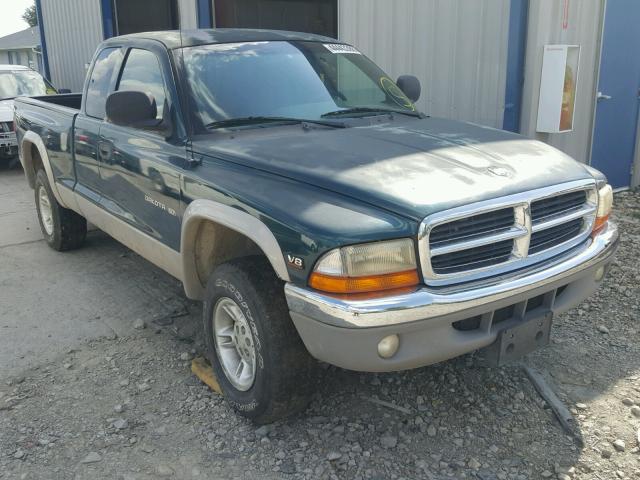 1B7GG22Y3XS299247 - 1999 DODGE DAKOTA GREEN photo 1