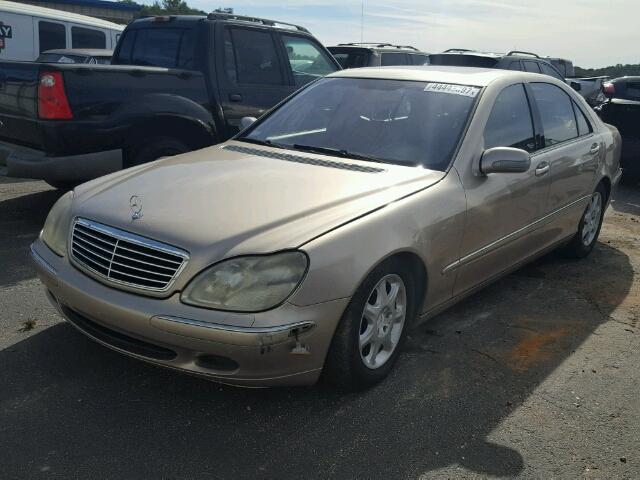 WDBNG75J01A221202 - 2001 MERCEDES-BENZ S BEIGE photo 2