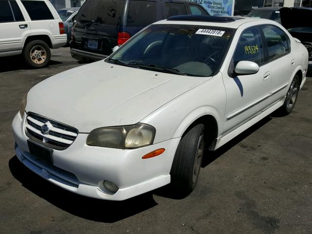 JN1CA31D21T606741 - 2001 NISSAN MAXIMA GXE WHITE photo 2