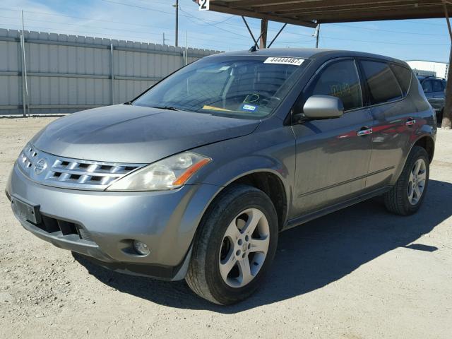 JN8AZ08T35W313173 - 2005 NISSAN MURANO SL SILVER photo 2