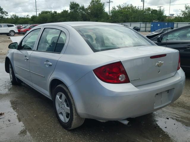 1G1AK52F957604344 - 2005 CHEVROLET COBALT SILVER photo 3