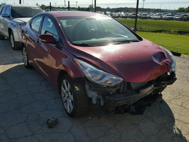 KMHDH4AE3DU515113 - 2013 HYUNDAI ELANTRA GL RED photo 1