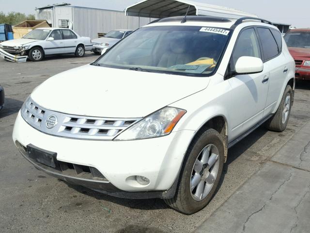 JN8AZ08WX3W225924 - 2003 NISSAN MURANO SL WHITE photo 2