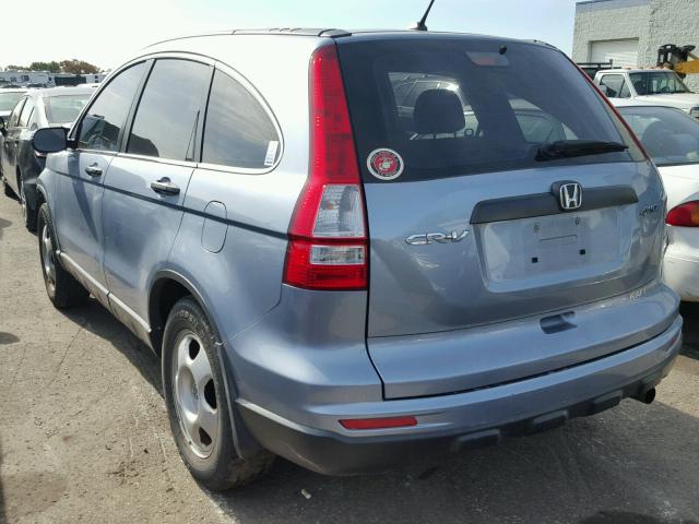 5J6RE4H37AL090515 - 2010 HONDA CR-V BLUE photo 3