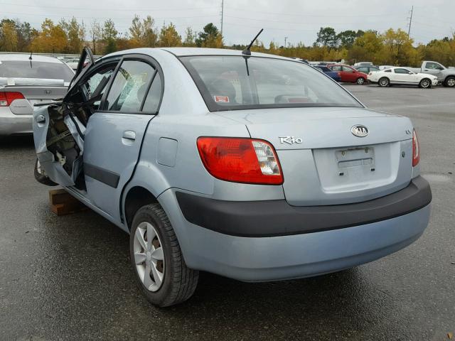 KNADE123866070140 - 2006 KIA RIO SILVER photo 3