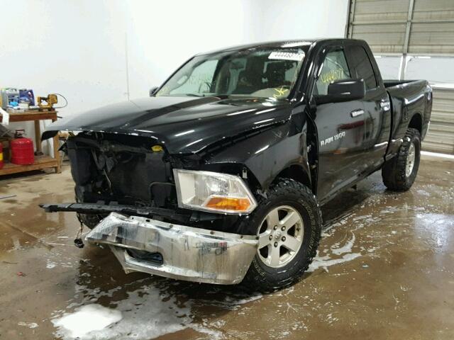 1D7RV1GT1BS551307 - 2011 DODGE RAM 1500 BLACK photo 2