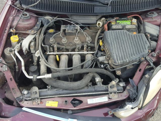 1B3ES46C31D269372 - 2001 DODGE NEON SE MAROON photo 7