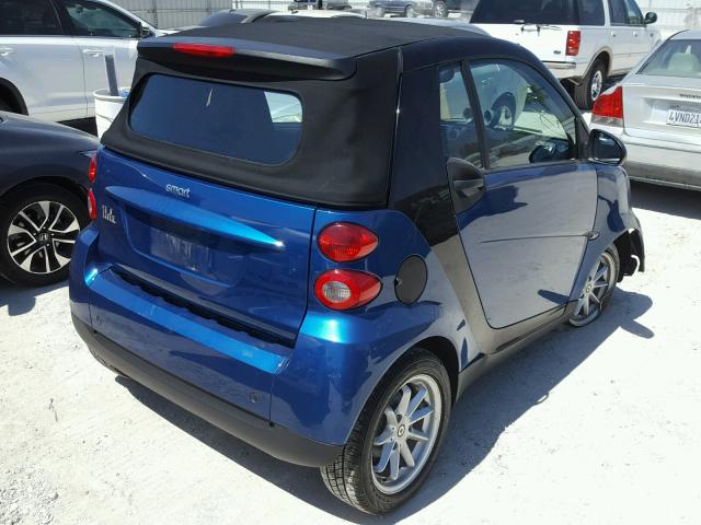 WMEEK31X88K114374 - 2008 SMART FORTWO PAS 蓝色 照片 4