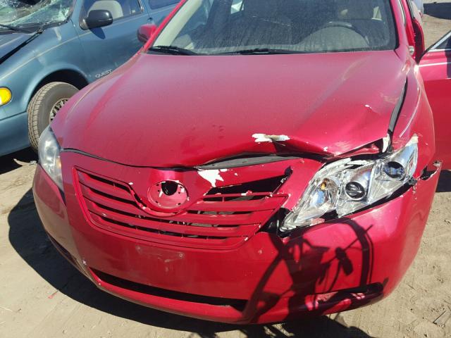 4T1BE46K19U851297 - 2009 TOYOTA CAMRY BASE RED photo 7