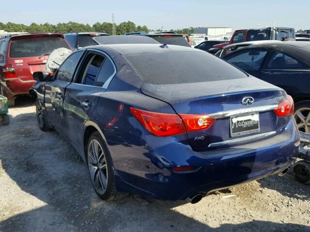 JN1EV7ARXHM833339 - 2017 INFINITI Q50 PREMIU BLUE photo 3