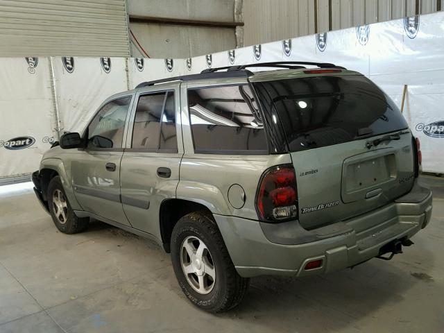 1GNDT13S442248233 - 2004 CHEVROLET TRAILBLAZE GREEN photo 3