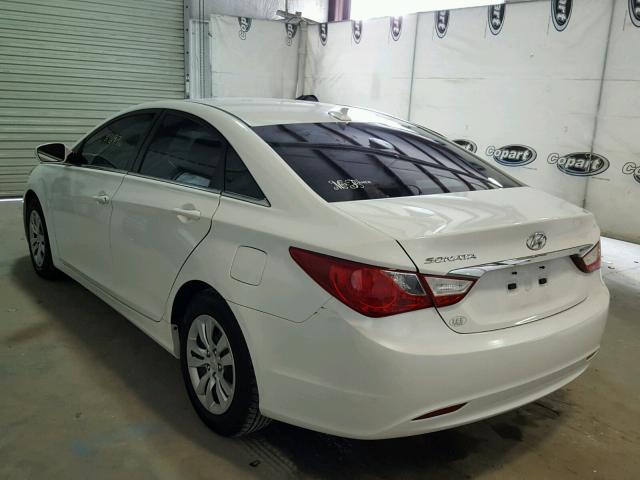 5NPEB4AC4DH553128 - 2013 HYUNDAI SONATA GLS WHITE photo 3