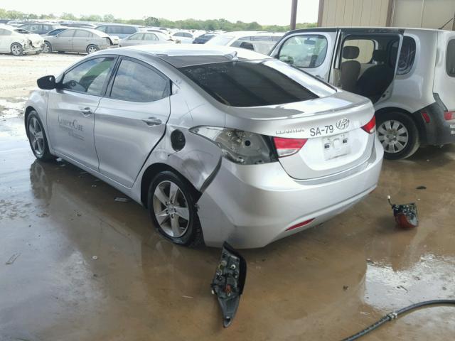 KMHDH4AE4CU272278 - 2012 HYUNDAI ELANTRA GL SILVER photo 3