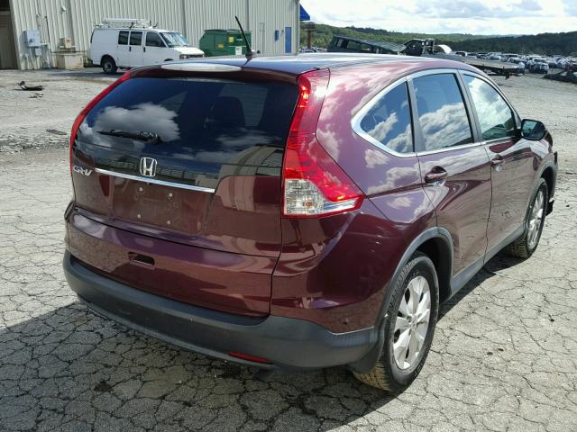 5J6RM3H57EL011154 - 2014 HONDA CR-V MAROON photo 4