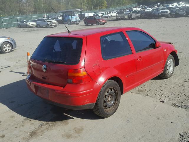 9BWBK61J834012087 - 2003 VOLKSWAGEN GOLF RED photo 4