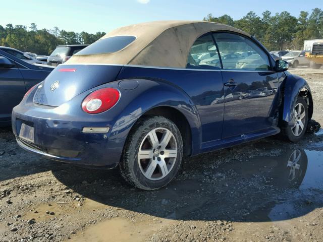 3VWRF31Y86M303347 - 2006 VOLKSWAGEN NEW BEETLE BLUE photo 4