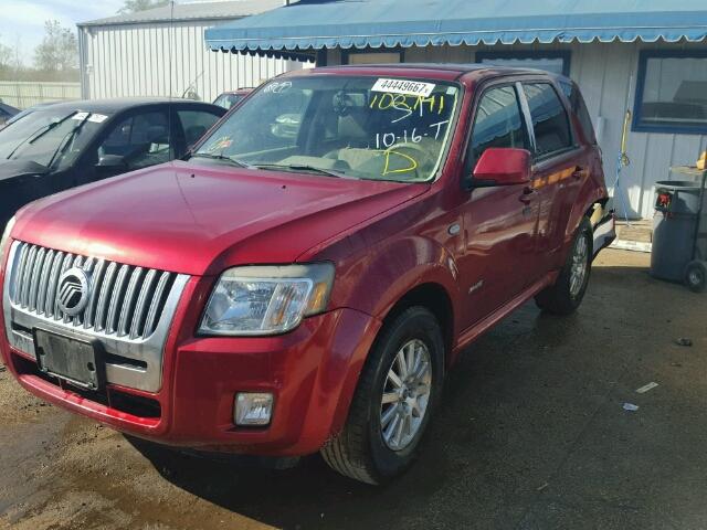 4M2CU87138KJ06984 - 2008 MERCURY MARINER PR RED photo 2