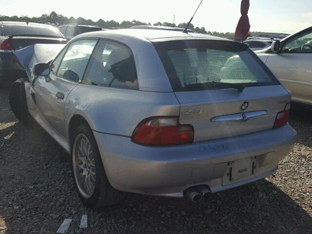 WBACK73471LM13156 - 2001 BMW Z3 3.0 SILVER photo 3