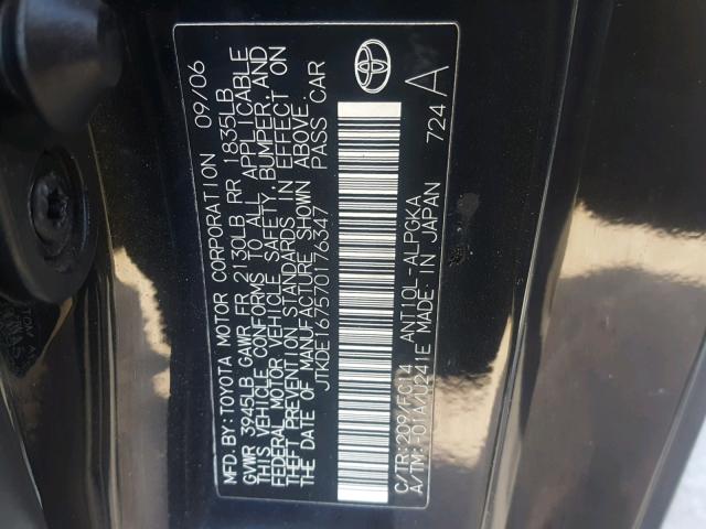 JTKDE167570176347 - 2007 TOYOTA SCION TC 石墨色 照片 10