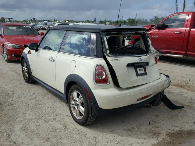 WMWSU3C57DT685265 - 2013 MINI COOPER CREAM photo 3