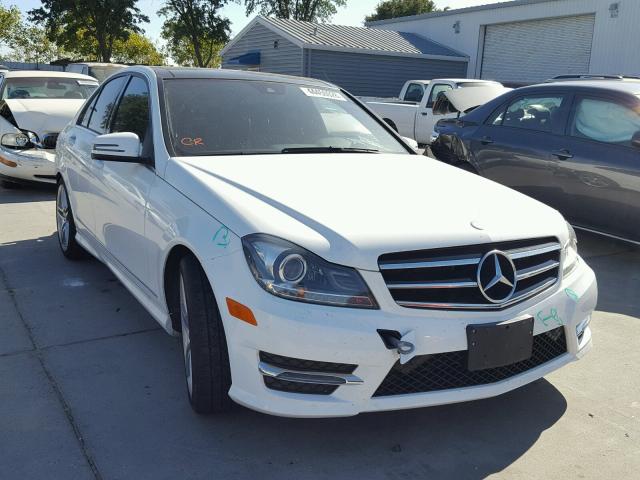 WDDGF5HB1EA957096 - 2014 MERCEDES-BENZ C 350 WHITE photo 1