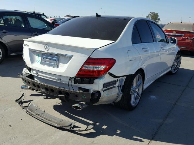 WDDGF5HB1EA957096 - 2014 MERCEDES-BENZ C 350 WHITE photo 4