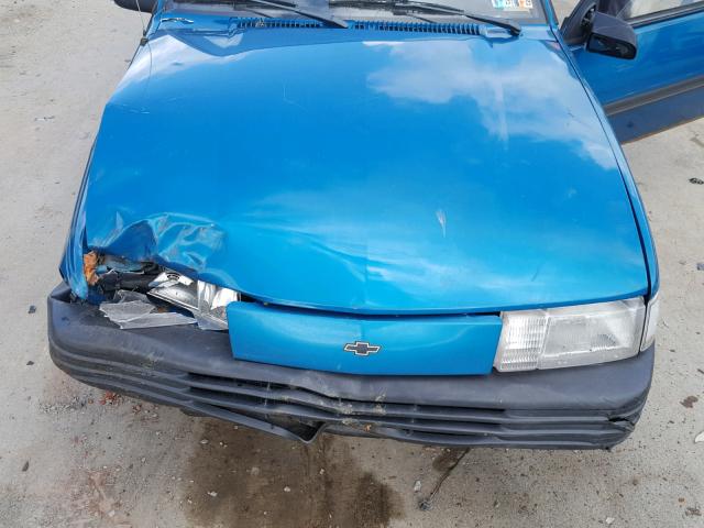 1G1JC144XP7329720 - 1993 CHEVROLET CAVALIER V BLUE photo 7