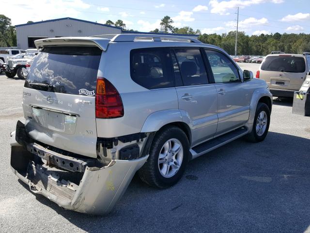 JTJBT20X740067545 - 2004 LEXUS GX 470 SILVER photo 4