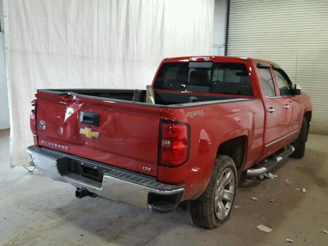 1GCVKSEC0FZ155246 - 2015 CHEVROLET SILVERADO RED photo 4