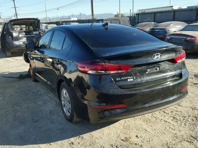 KMHD74LF2HU176472 - 2017 HYUNDAI ELANTRA SE BLACK photo 3