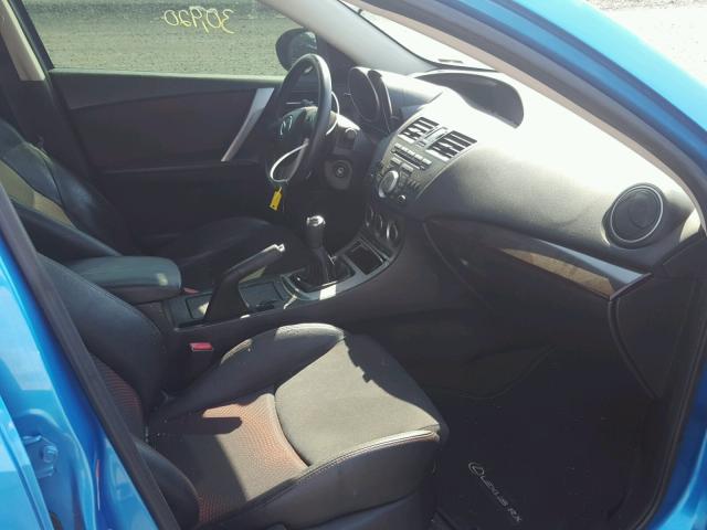 JM1BL1K43B1466623 - 2011 MAZDA SPEED 3 BLUE photo 5