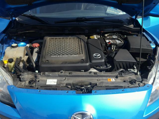 JM1BL1K43B1466623 - 2011 MAZDA SPEED 3 BLUE photo 7