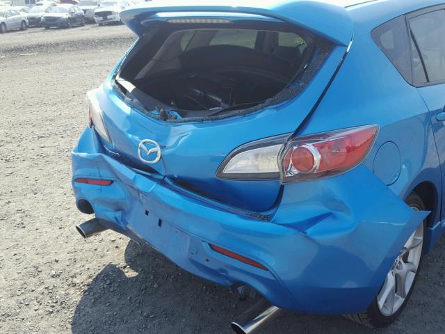 JM1BL1K43B1466623 - 2011 MAZDA SPEED 3 BLUE photo 9