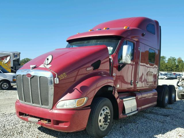 1XP7D49X0AD104720 - 2010 PETERBILT 387 RED photo 2