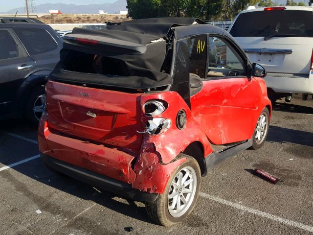 WMEEK31X39K234147 - 2009 SMART FORTWO PAS 红色 照片 4