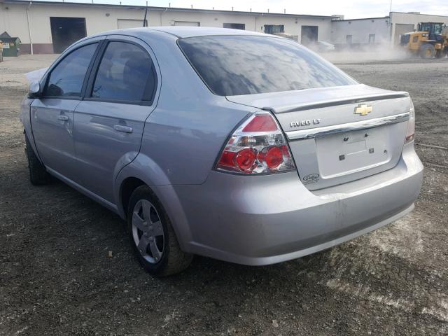 KL1TD56E09B650537 - 2009 CHEVROLET AVEO LS SILVER photo 3