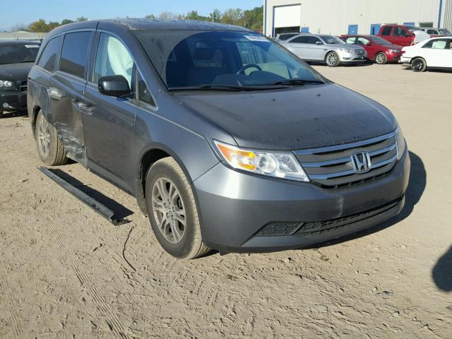 5FNRL5H62DB017667 - 2013 HONDA ODYSSEY EX GRAY photo 1