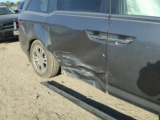5FNRL5H62DB017667 - 2013 HONDA ODYSSEY EX GRAY photo 9
