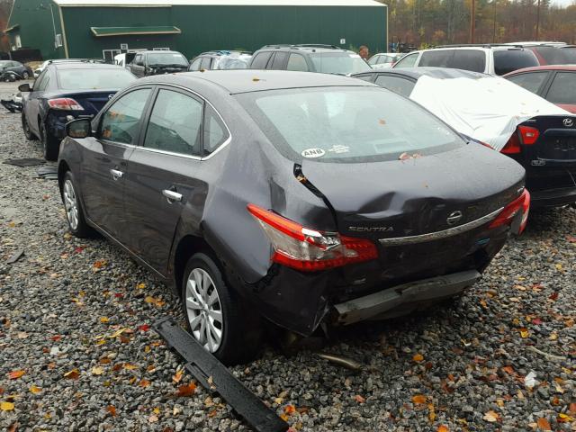 3N1AB7AP0EY243438 - 2014 NISSAN SENTRA S GRAY photo 3