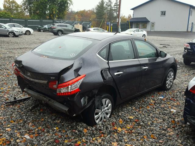 3N1AB7AP0EY243438 - 2014 NISSAN SENTRA S GRAY photo 4