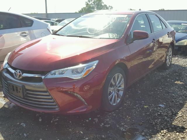 4T1BK1FK4FU567326 - 2015 TOYOTA CAMRY XSE RED photo 2