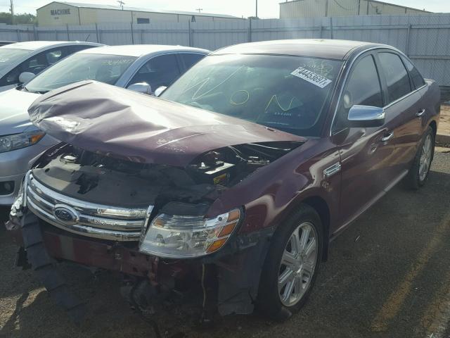 1FAHP25W18G142440 - 2008 FORD TAURUS LIM MAROON photo 2