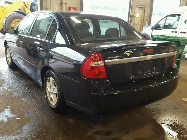 1G1ZT54835F106869 - 2005 CHEVROLET MALIBU LS შავი ფოტო 3