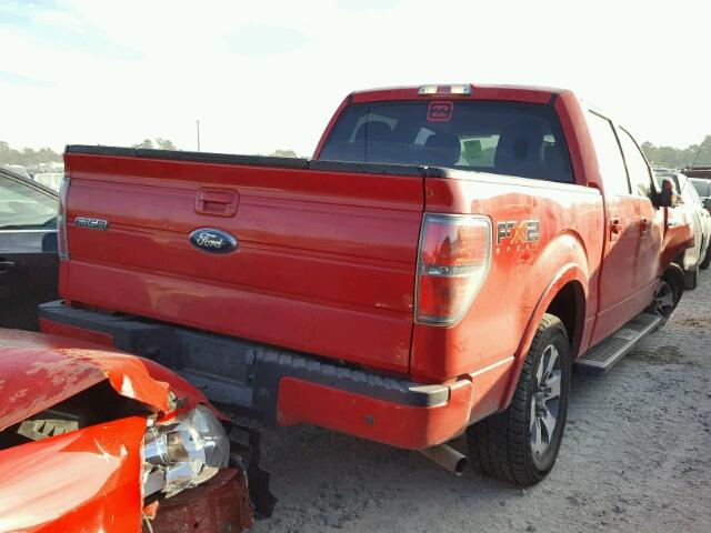 1FTEW1C80AKE14848 - 2010 FORD F150 SUPER RED photo 4