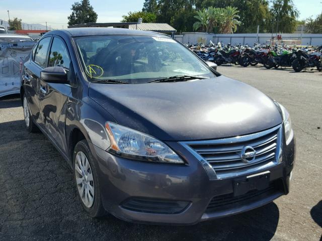 3N1AB7APXEY302687 - 2014 NISSAN SENTRA S CHARCOAL photo 1