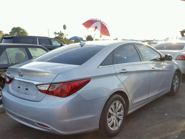 5NPEB4AC6BH074013 - 2011 HYUNDAI SONATA GLS SILVER photo 4