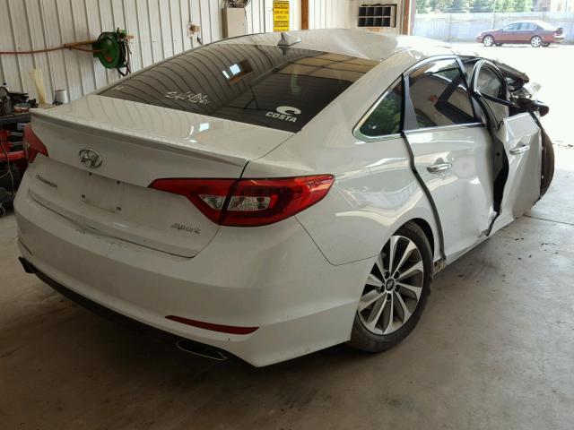 5NPE34AF2GH432822 - 2016 HYUNDAI SONATA SPO WHITE photo 4