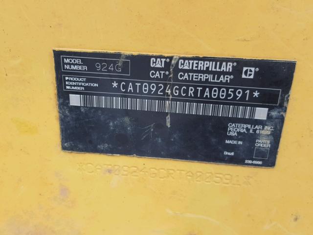 CAT0924GCRTA00591 - 2006 CATA LOADER YELLOW photo 10