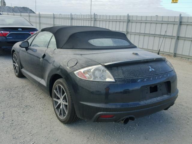 4A37L5EF8BE002727 - 2011 MITSUBISHI ECLIPSE SP BLACK photo 3