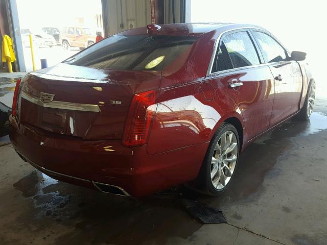 1G6AT5SS2G0109404 - 2016 CADILLAC CTS PREMIU RED photo 4